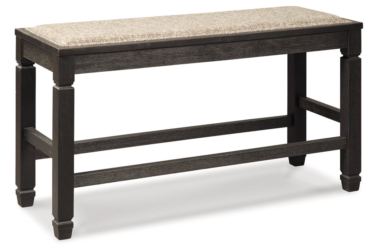 Tyler Creek Black/Gray Counter Height Dining Table and 4 Barstools and Bench from Ashley Furniture - Luna Furniture
