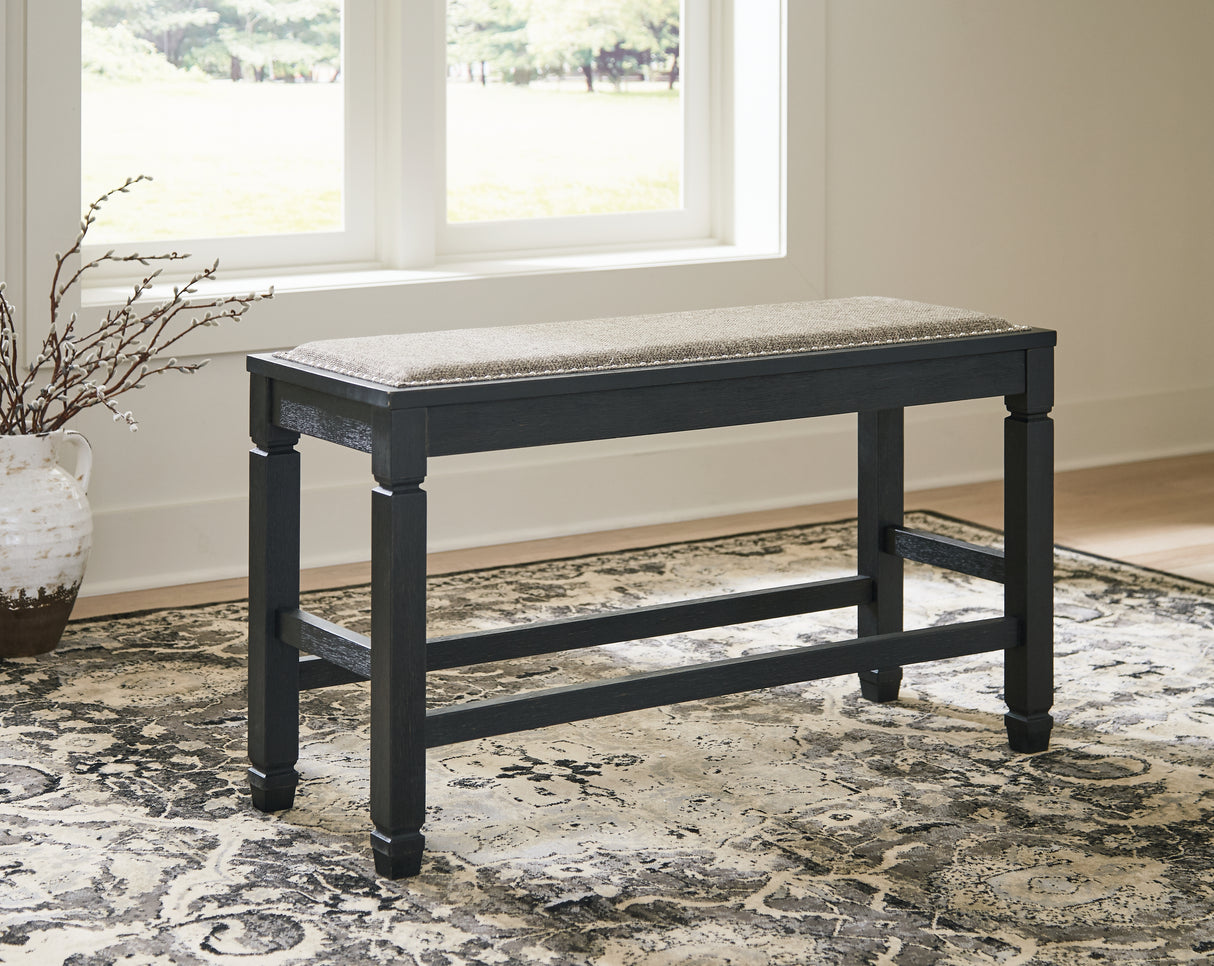 Tyler Creek Antique Black Counter Height Bench from Ashley Furniture - Luna Furniture