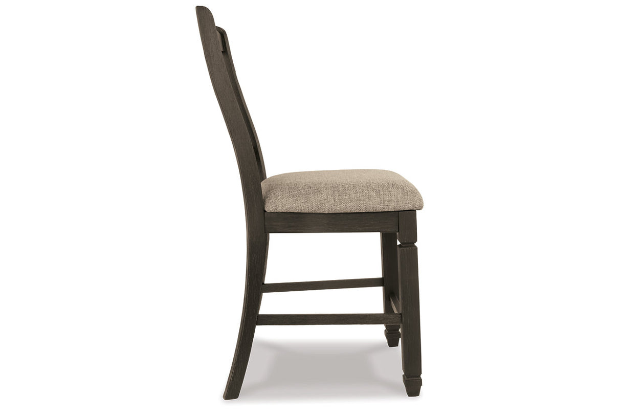 Tyler Creek Black/Grayish Brown Counter Height Dining Table and 4 Barstools with Server from Ashley - Luna Furniture