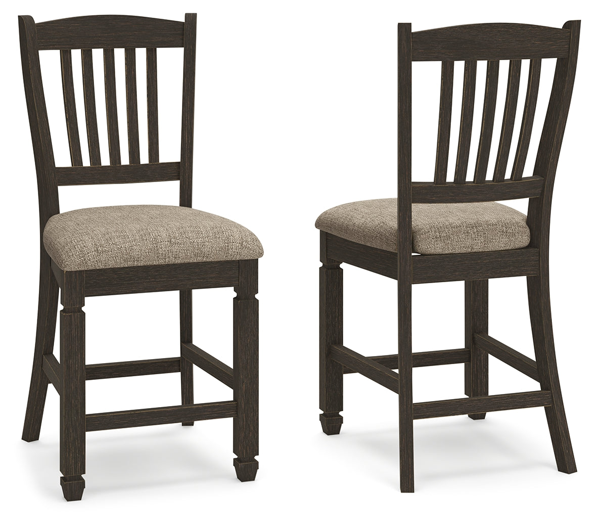 Tyler Creek 2-Piece Bar Stool in Black/Grayish Brown from Ashley - Luna Furniture