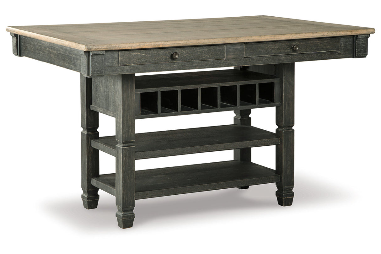 Tyler Creek Black/Gray Counter Height Dining Table with 4 Barstools from Ashley Furniture - Luna Furniture
