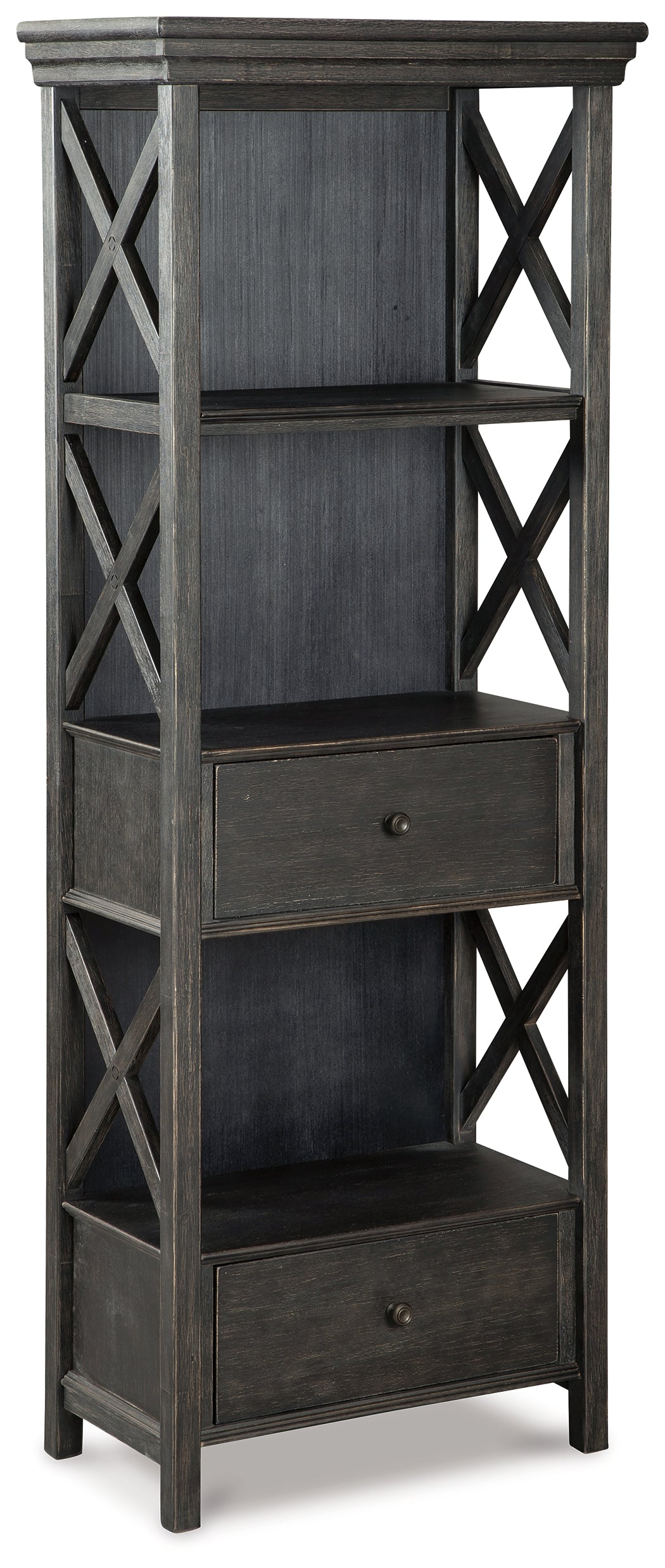 Tyler Creek Black/Grayish Brown Counter Height Table with 4 Barstools, Server and Display Cabinet from Ashley Furniture - Luna Furniture