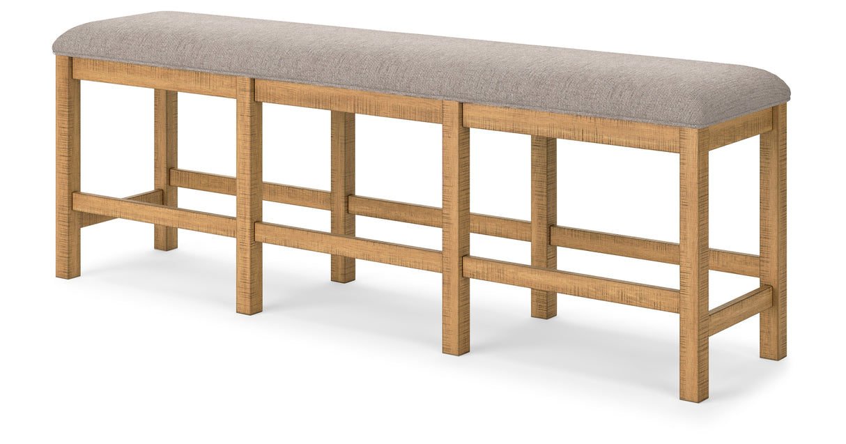 Havonplane Counter Height Dining Table and 6 Barstools and Bench in Brown from Ashley - Luna Furniture