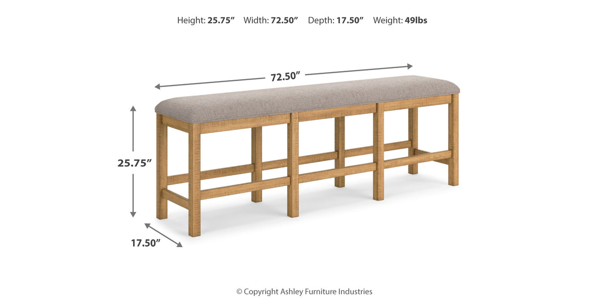 Havonplane Counter Height Dining Table and 6 Barstools and Bench with Storage in Brown from Ashley - Luna Furniture