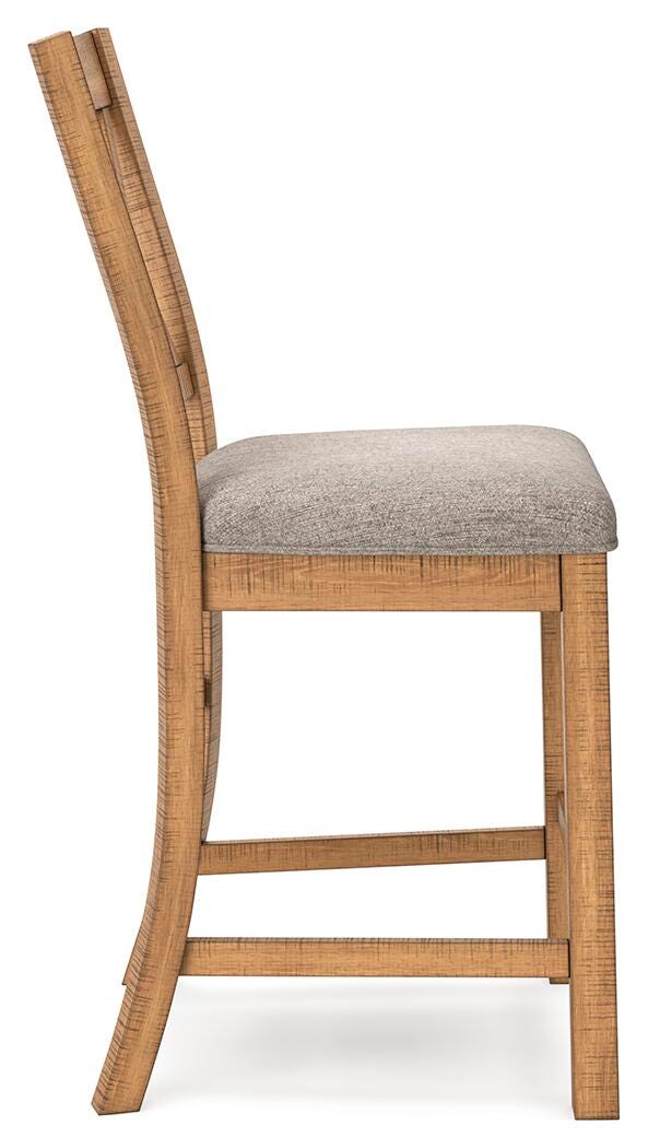Havonplane Brown Counter Height Extension Dining Table and 4 Barstools from Ashley Furniture - Luna Furniture