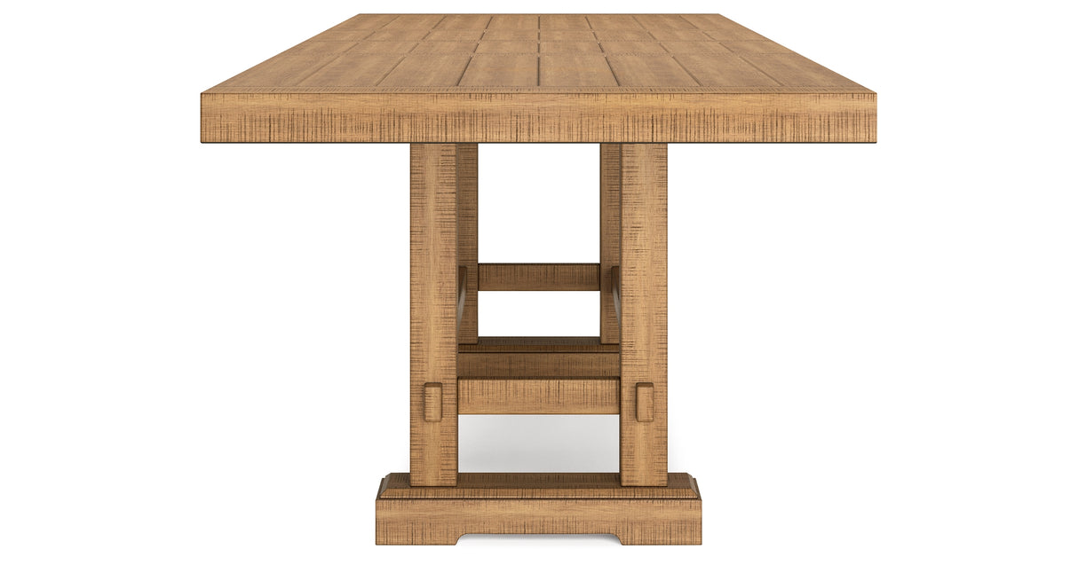 Havonplane Counter Height Dining Table and 10 Barstools and Storage in Brown from Ashley Furniture - Luna Furniture