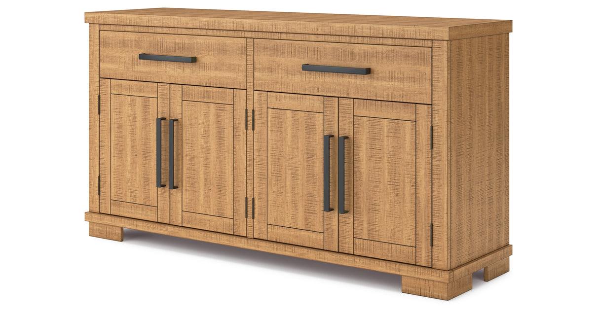 Havonplane Counter Height Dining Table and 4 Barstools with Storage in Brown from Ashley - Luna Furniture
