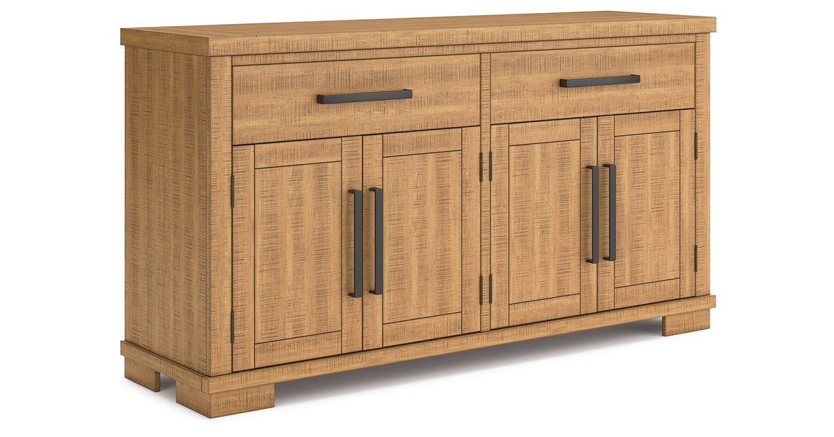 Havonplane Counter Height Dining Table and 10 Barstools and Storage in Brown from Ashley Furniture - Luna Furniture