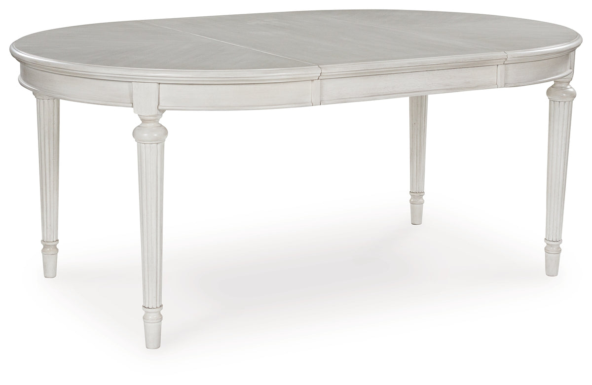 Montelaine Antique White Extension Dining Table and 4 Chairs from Ashley Furniture - Luna Furniture