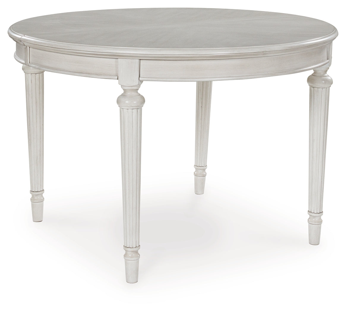Montelaine Antique White Extension Dining Table and 4 Chairs from Ashley Furniture - Luna Furniture