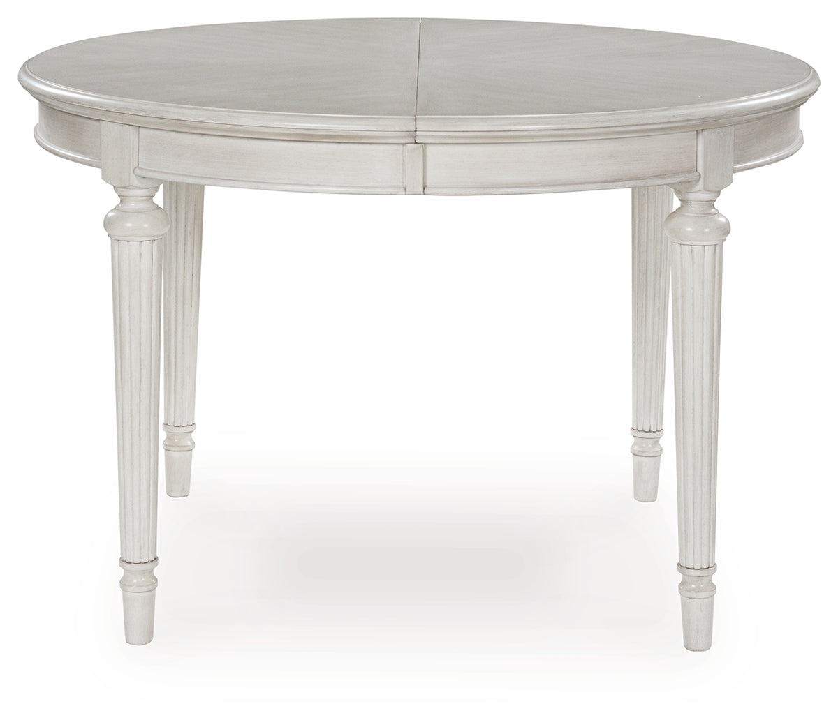 Montelaine Antiqued White Extension Dining Table and 6 Chairs from Ashley Furniture - Luna Furniture