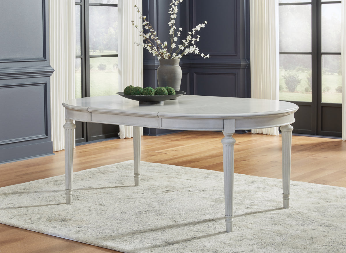 Montelaine Antique White Extension Dining Table and 4 Chairs from Ashley Furniture - Luna Furniture