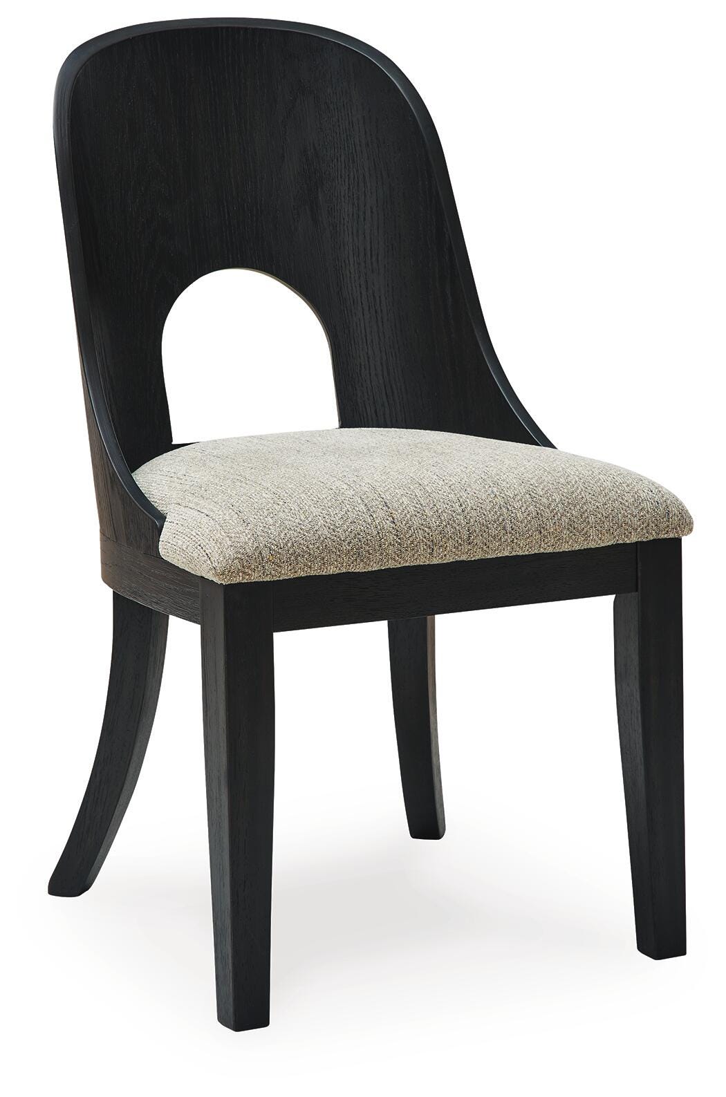 Rowanbeck Black Dining Table and 6 Chairs with Storage from Ashley Furniture - Luna Furniture