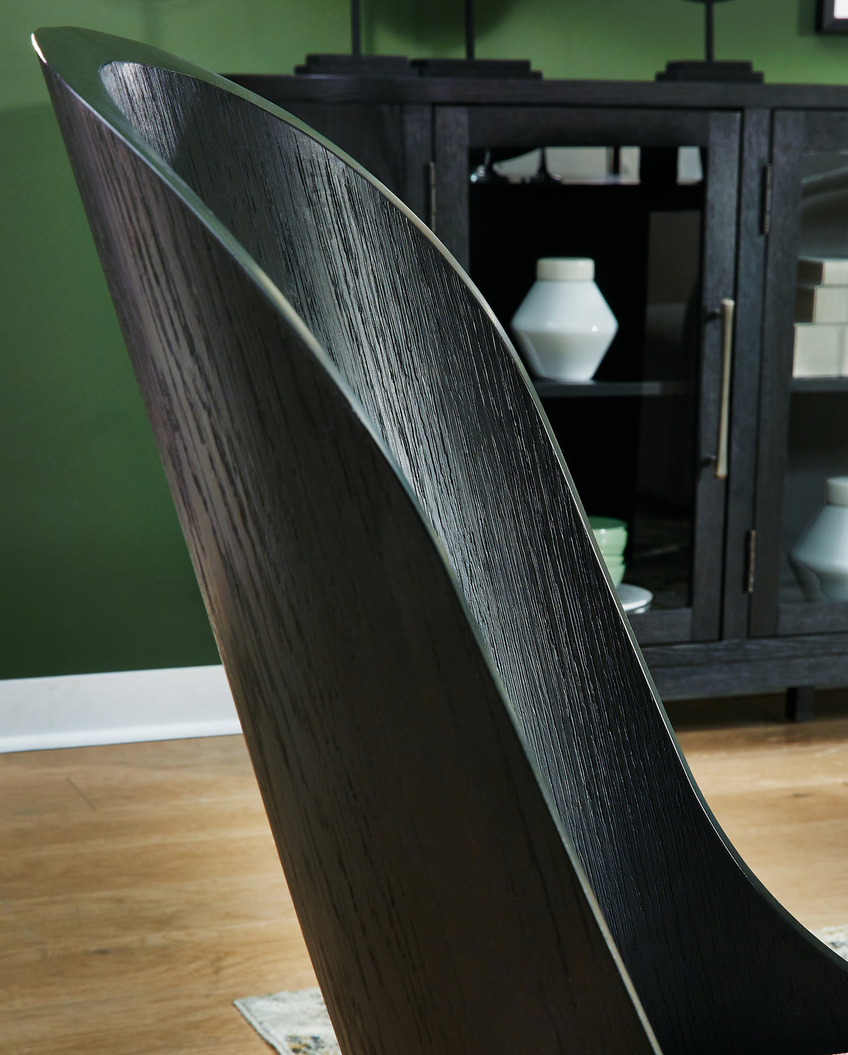Rowanbeck Black Dining Table and 6 Chairs with Storage from Ashley Furniture - Luna Furniture