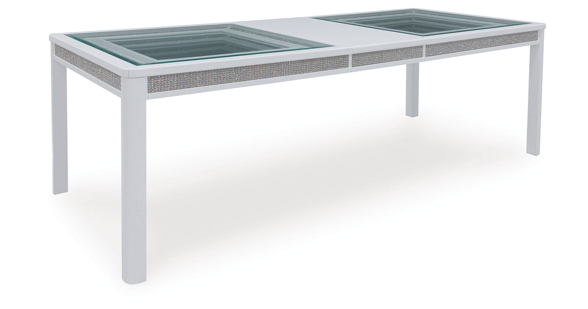 Chalanna White Dining Extension Table from Ashley - Luna Furniture