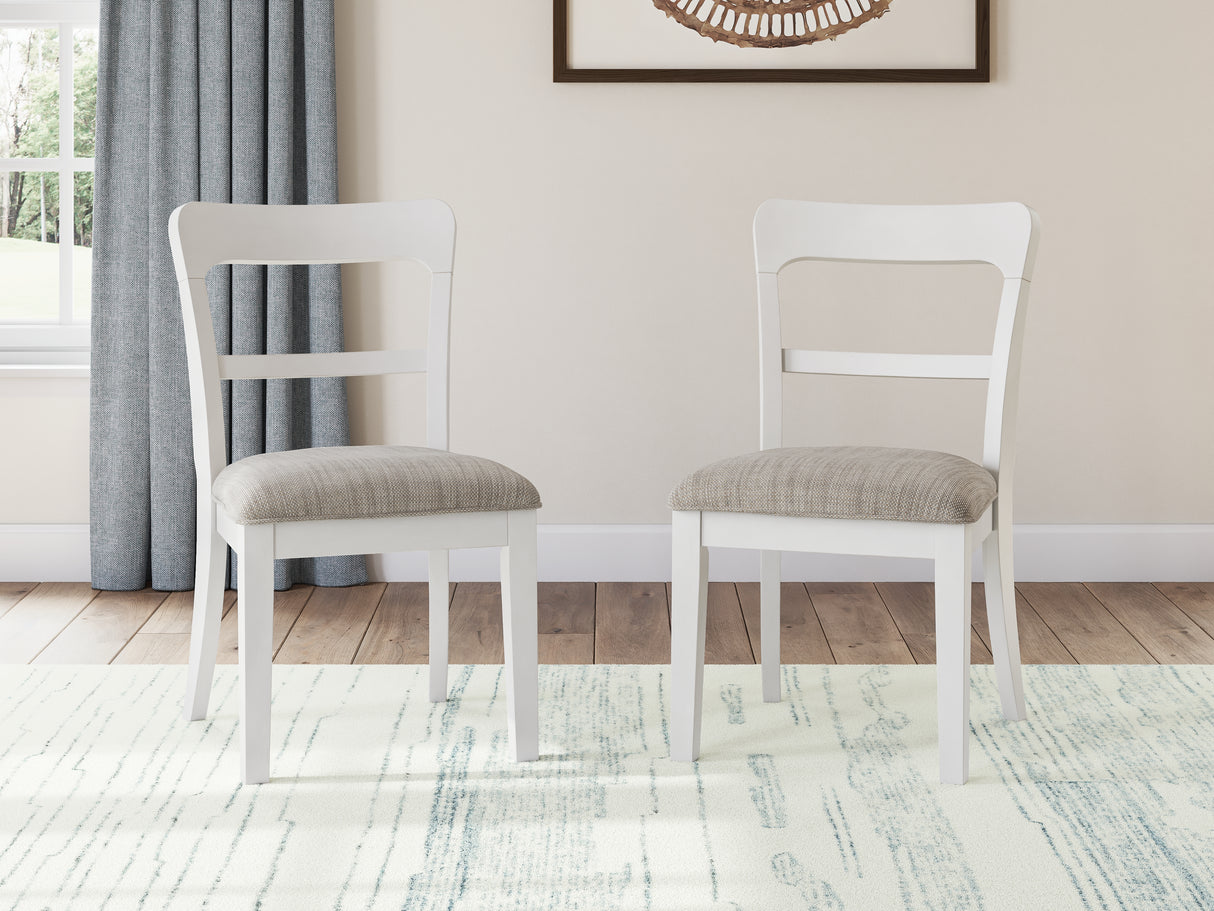 Greddinton White Dining Table and 4 Chairs from Ashley - Luna Furniture