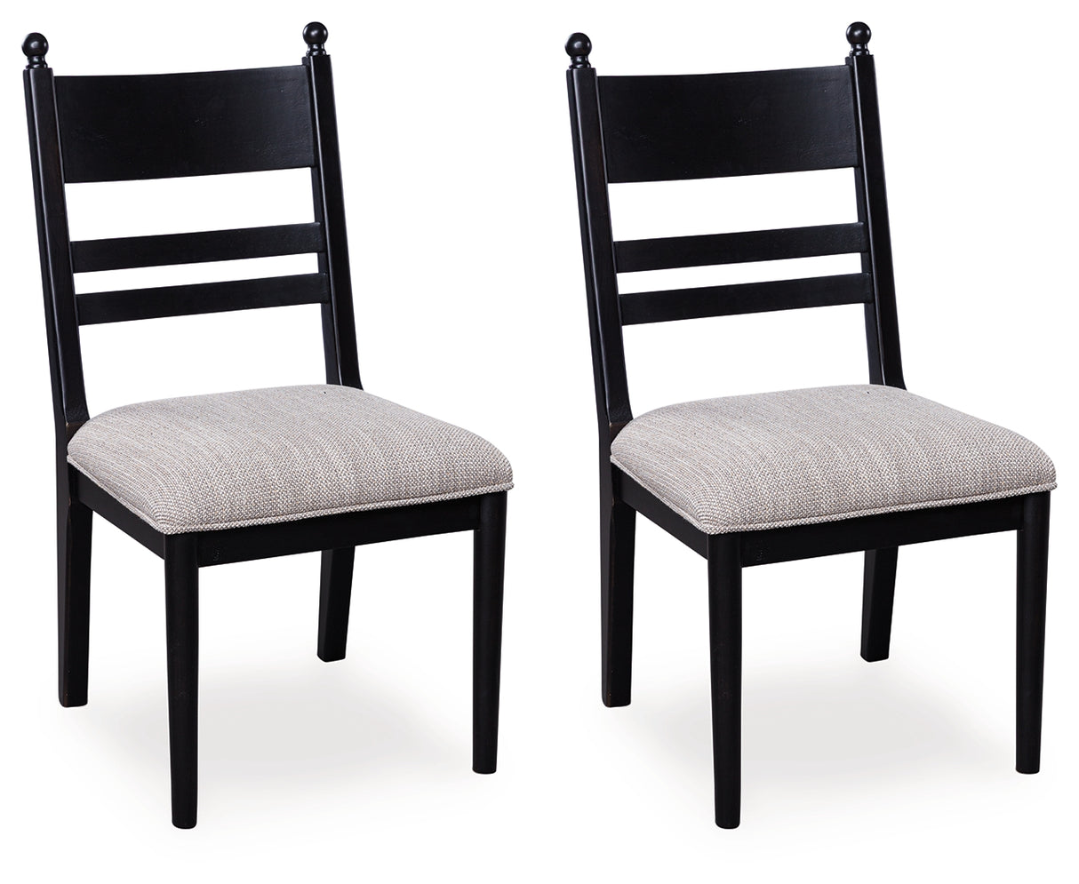 Greddinton Black Multi Dining Chair, Set of 2 from Ashley Furniture - Luna Furniture