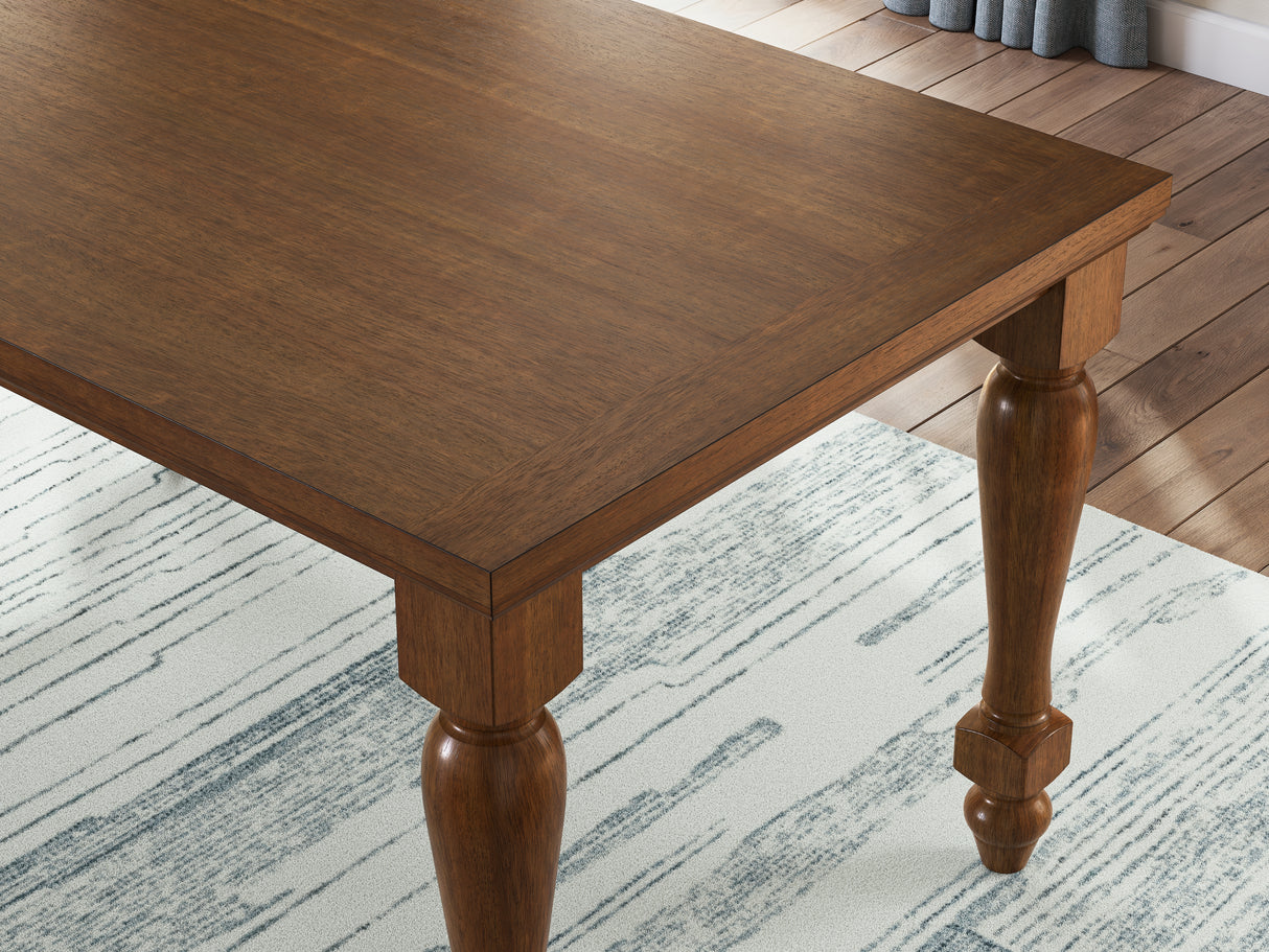 Greddinton Brown/Black Counter Height Dining Table and 6 Barstools from Ashley - Luna Furniture
