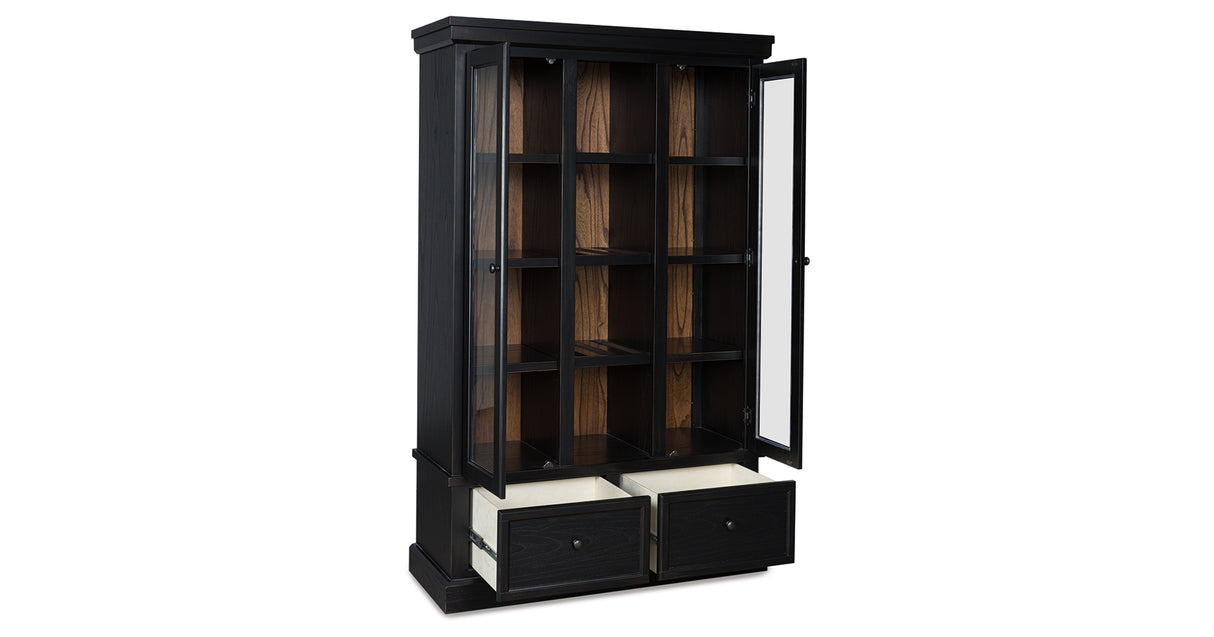 Greddinton Black/Brown Curio from Ashley - Luna Furniture