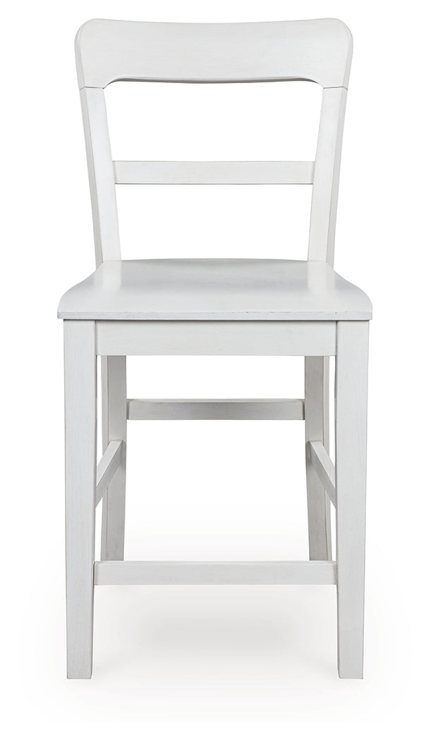 Greddinton White Counter Height Barstool, Set of 2 from Ashley Furniture - Luna Furniture