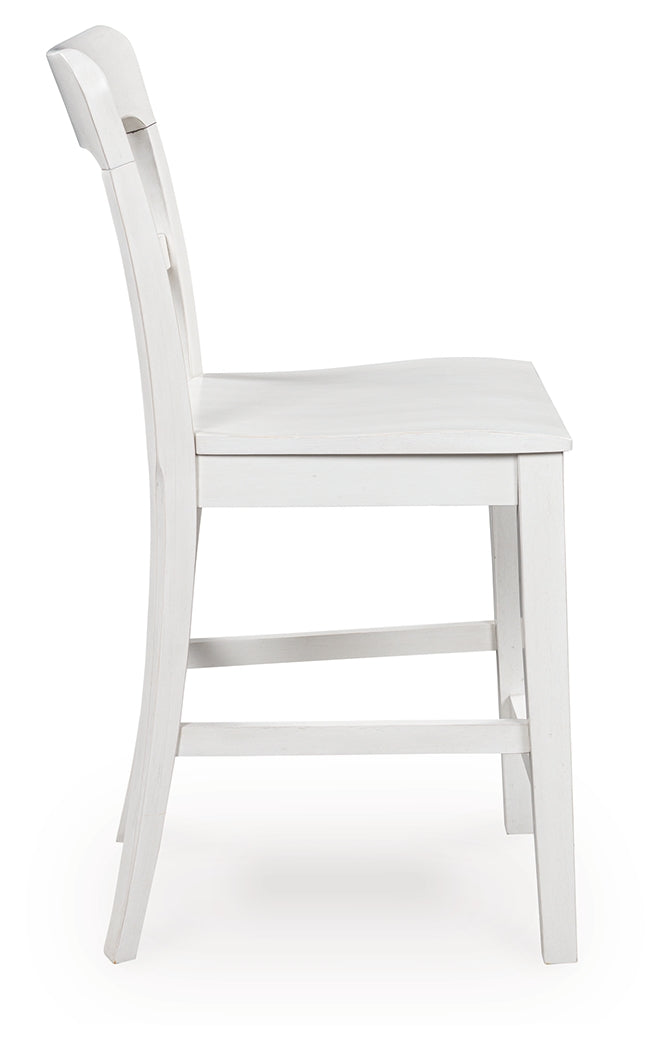 Greddinton Brown/White Counter Height Dining Table and 4 Barstools from Ashley - Luna Furniture