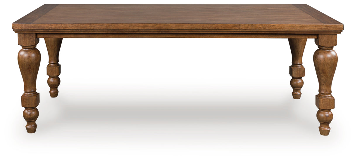 Greddinton Medium Brown Dining Table and 6 Black Chairs from Ashley - Luna Furniture