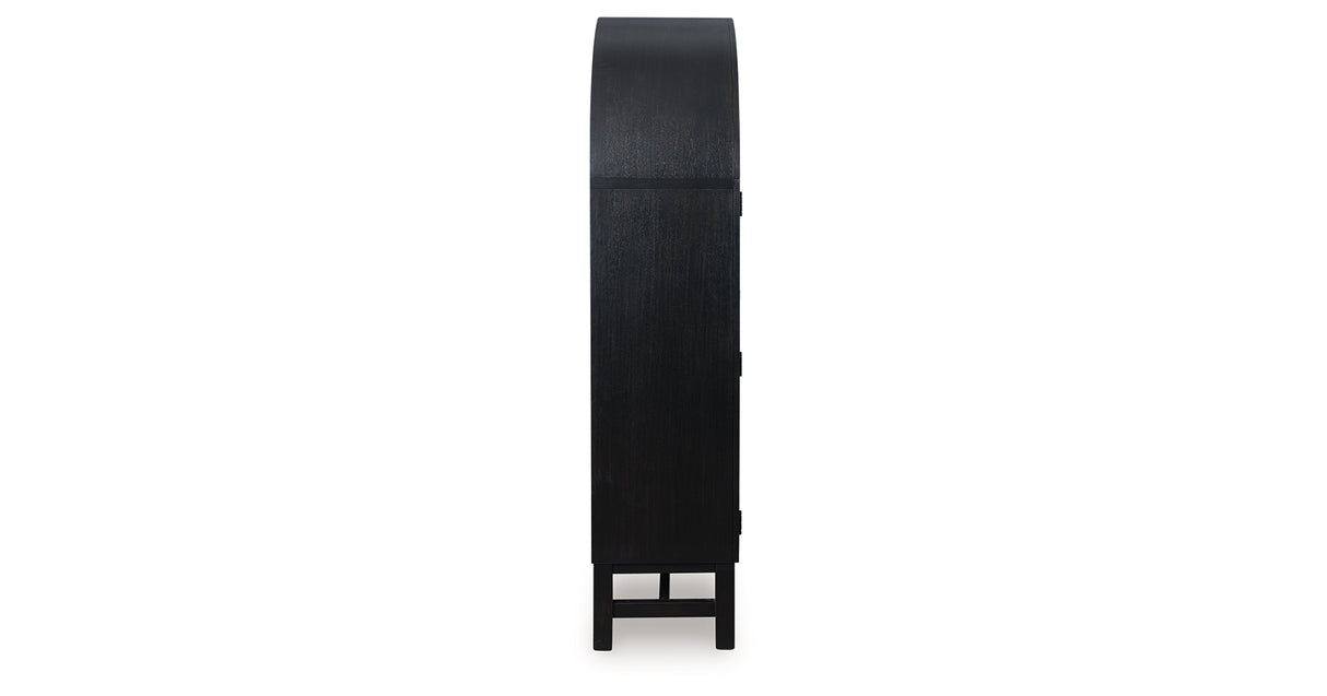 Greddinton Black/Brown Display Cabinet from Ashley Furniture - Luna Furniture