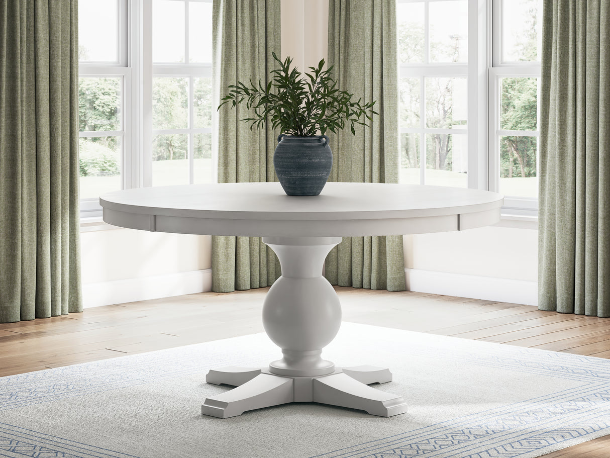 Greddinton Antiqued White Dining Table and 6 Chairs from Ashley Furniture - Luna Furniture