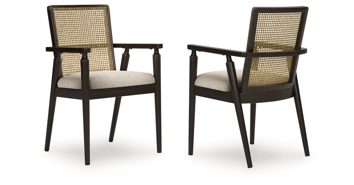 Galliden Black/Brown Dining Chair, Set of 2 from Ashley Furniture - Luna Furniture