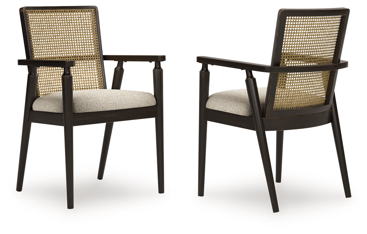 Galliden Black/Brown Dining Chair, Set of 2 from Ashley Furniture - Luna Furniture