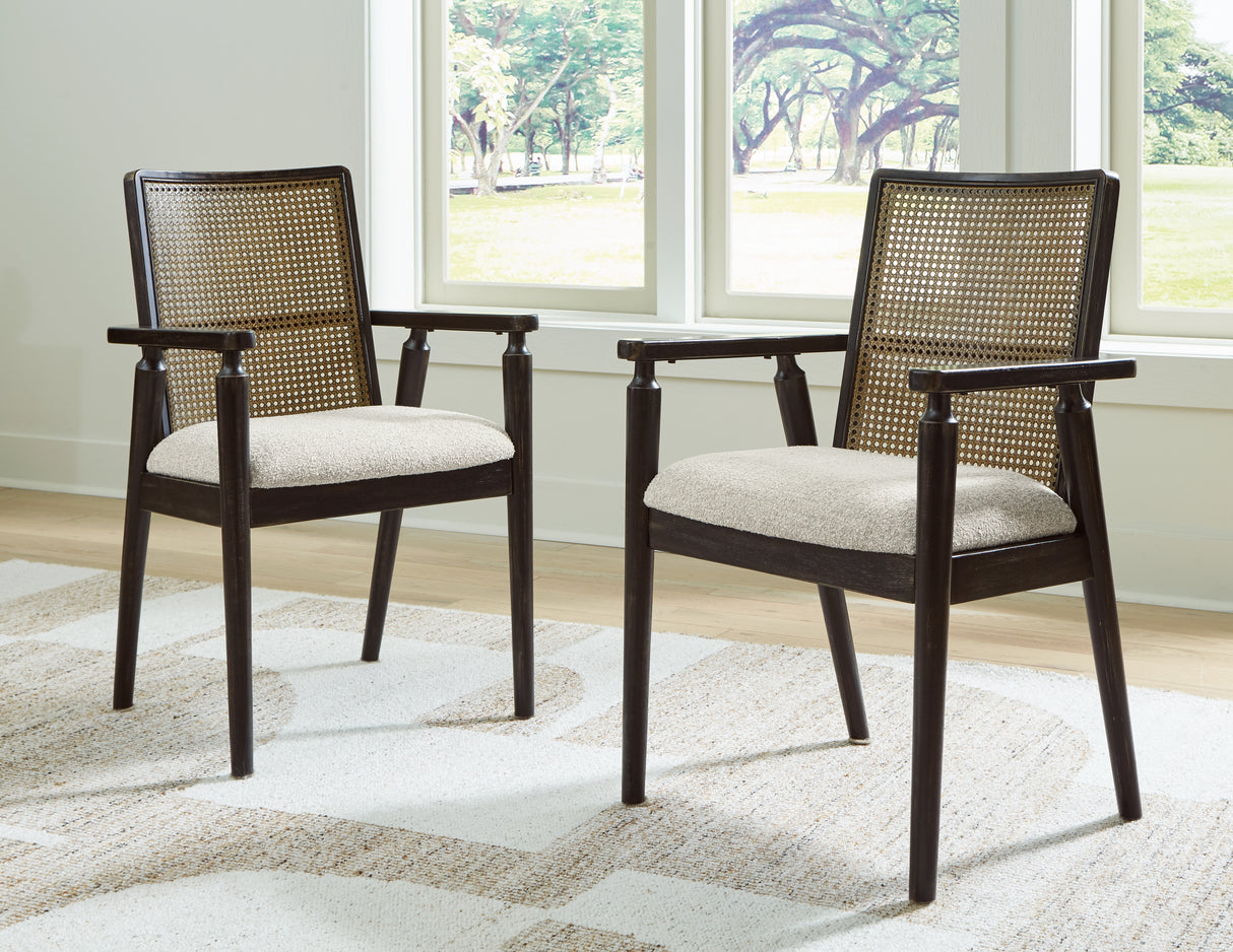 Galliden Black/Brown Dining Chair, Set of 2 from Ashley Furniture - Luna Furniture