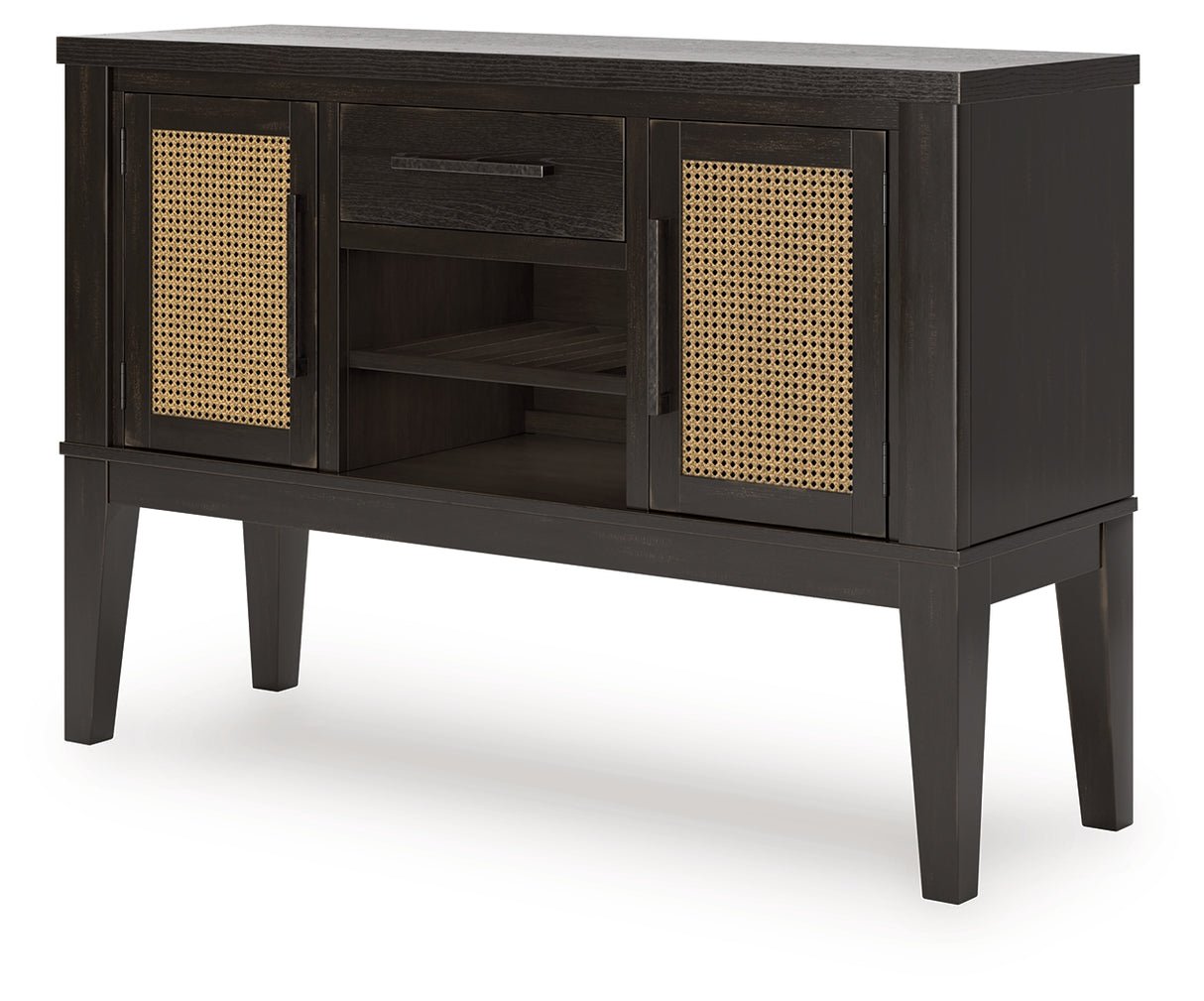 Galliden Dining Table and 8 Chairs with Storage in Light Brown from Ashley - Luna Furniture