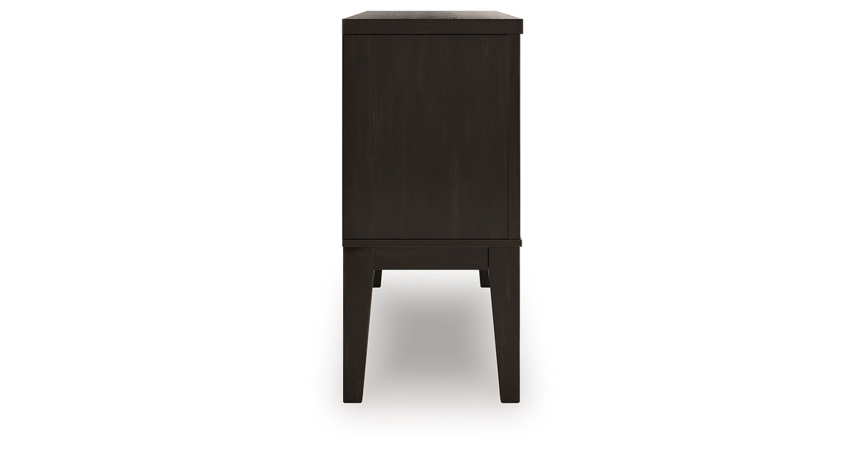 Galliden Dining Table and 4 Chairs with Storage in Light Brown from Ashley - Luna Furniture