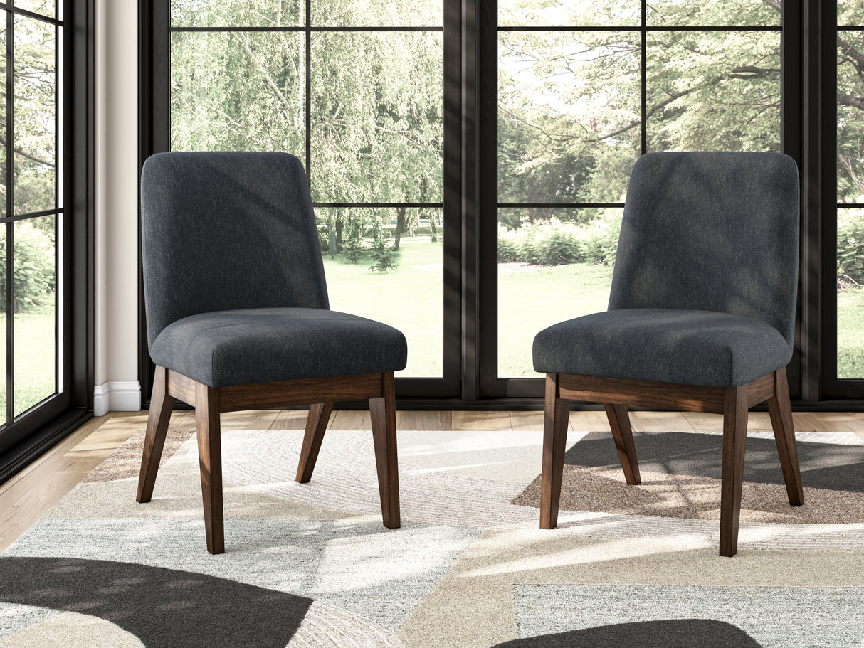 Dilenno Dark Brown Extension Dining Table and 6 Chairs from Ashley - Luna Furniture