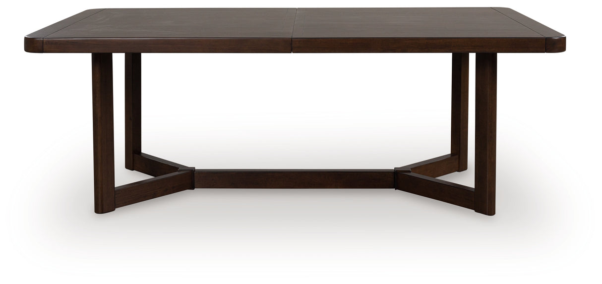 Dilenno Dining Table and 8 Chairs in Dark Brown from Ashley - Luna Furniture