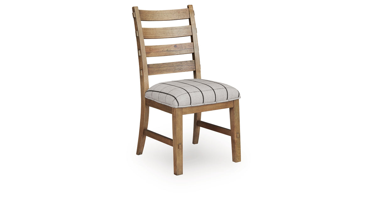 Ridgester Natural Brown Ladderback Dining Chair, Set of 2 from Ashley Furniture - Luna Furniture
