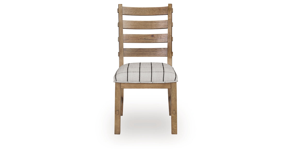 Ridgester Natural Brown Ladderback Dining Chair, Set of 2 from Ashley Furniture - Luna Furniture