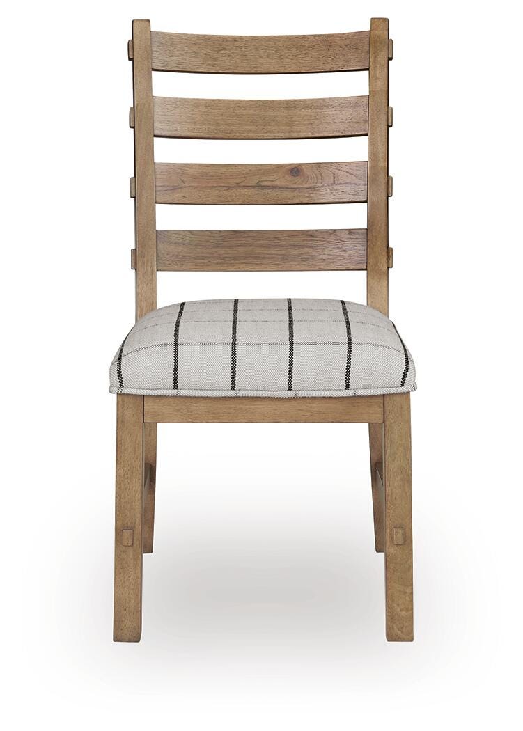 Ridgester Natural Brown Ladderback Dining Chair, Set of 2 from Ashley Furniture - Luna Furniture