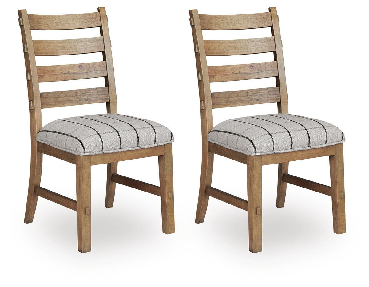 Ridgester Natural Brown Ladderback Dining Chair, Set of 2 from Ashley Furniture - Luna Furniture