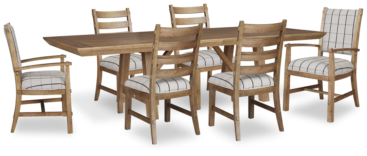 Ridgester Light Brown Extendable Dining Room Set from Ashley - Luna Furniture