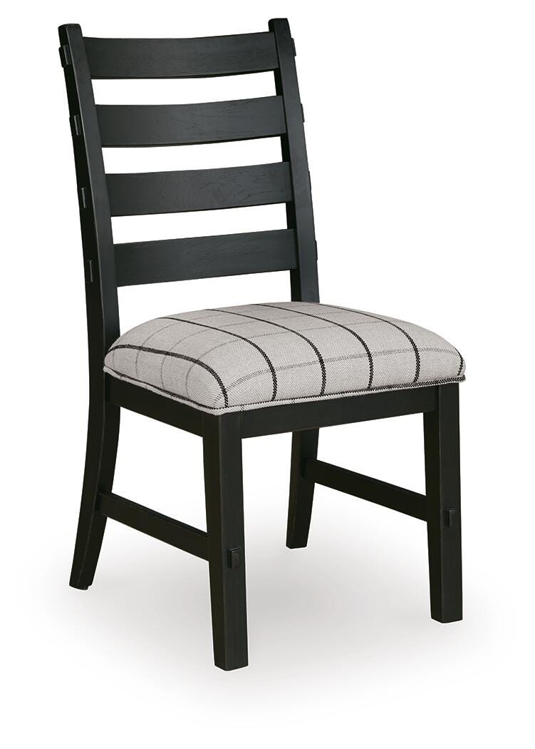 Ridgester Black Ladderback Upholstered Dining Chair, Set of 2 from Ashley Furniture - Luna Furniture
