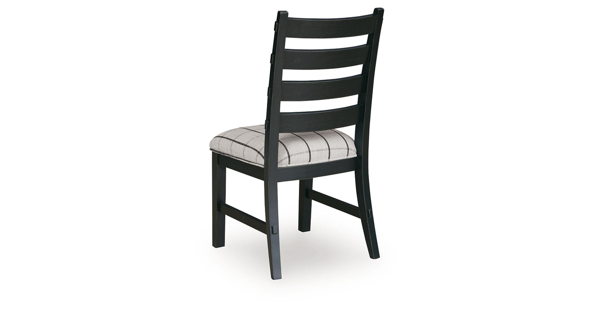 Ridgester Black Ladderback Upholstered Dining Chair, Set of 2 from Ashley Furniture - Luna Furniture