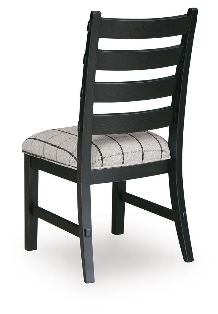 Ridgester Black Ladderback Upholstered Dining Chair, Set of 2 from Ashley Furniture - Luna Furniture