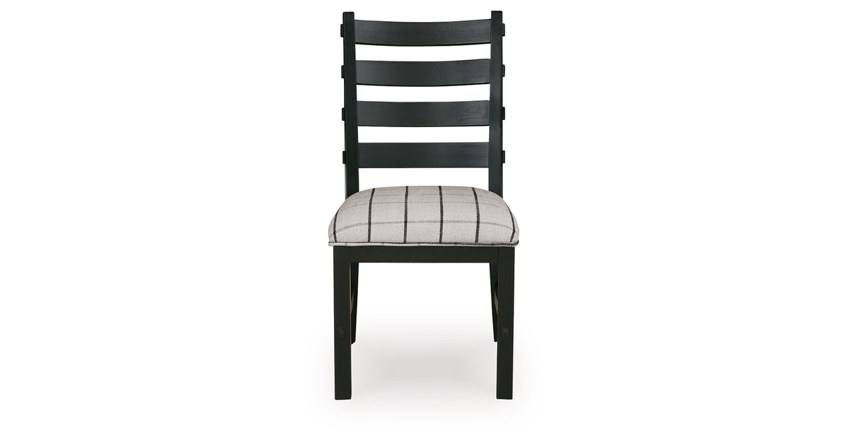 Ridgester Black Ladderback Upholstered Dining Chair, Set of 2 from Ashley Furniture - Luna Furniture