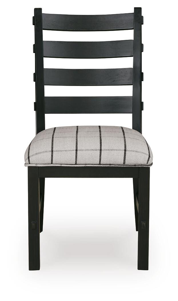 Ridgester Black Ladderback Upholstered Dining Chair, Set of 2 from Ashley Furniture - Luna Furniture