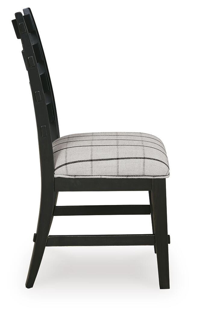 Ridgester Black Ladderback Upholstered Dining Chair, Set of 2 from Ashley Furniture - Luna Furniture