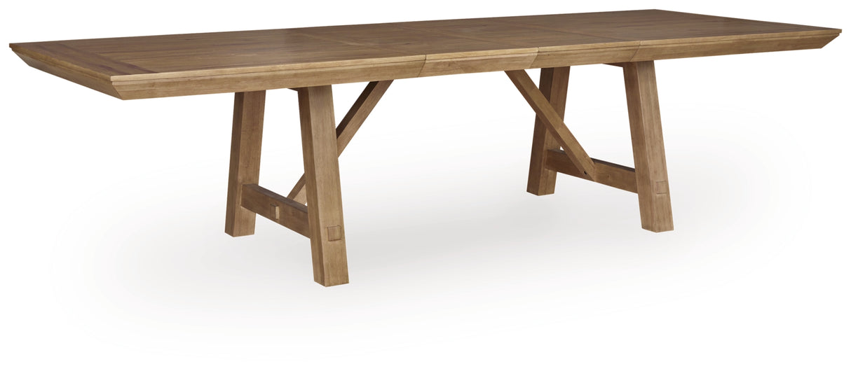 Ridgester Natural Brown Extendable Dining Room Table from Ashley - Luna Furniture
