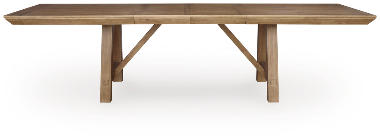 Ridgester Natural Brown Extendable Dining Room Table from Ashley - Luna Furniture
