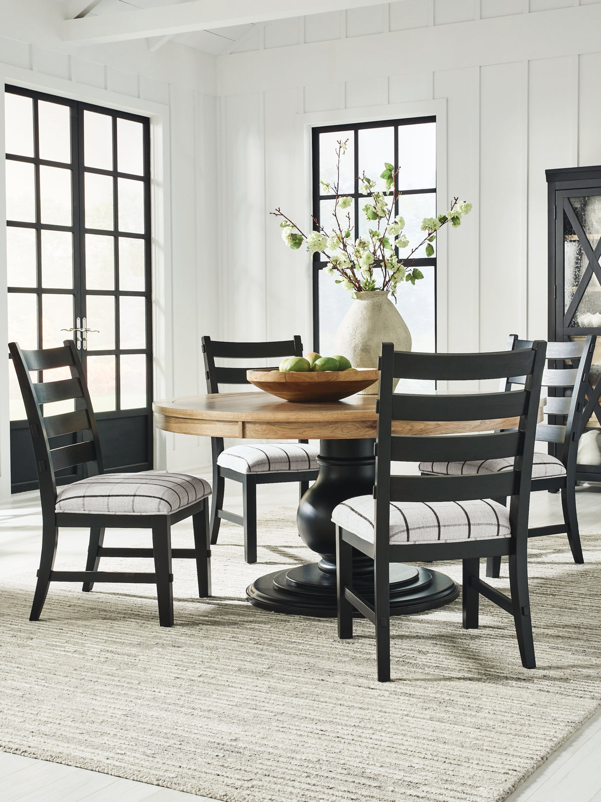 Ridgester Brown/Black Round Dining Room Set from Ashley - Luna Furniture