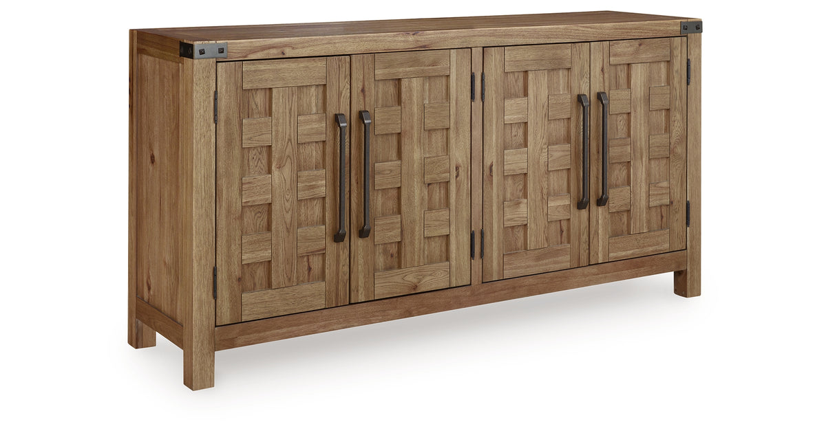 Ridgester Light Brown Dining Server from Ashley Furniture - Luna Furniture